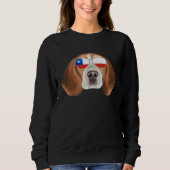 Chilean Flag Beagle Dog Chile Pocket Trui (Voorkant)