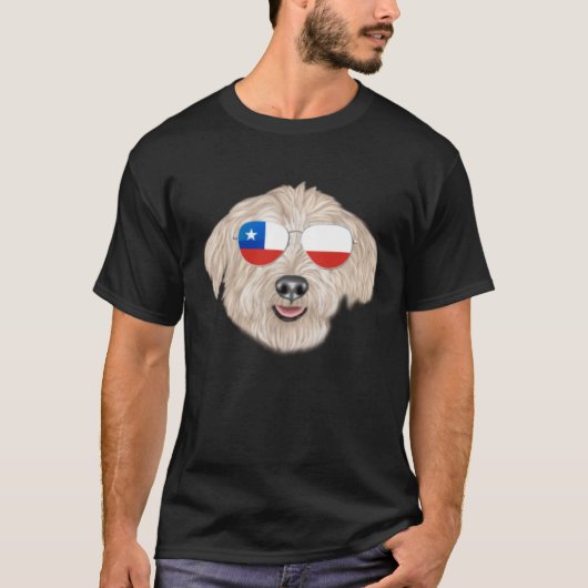 Chilean Flag Glen of Imaal Terrier Dog Chile Pocke T-shirt (Voorkant)