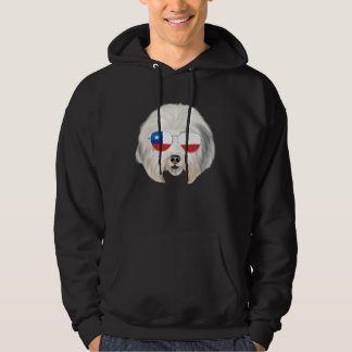 Chilean Flag Old English Sheepdog Dog Chile Pocket Hoodie
