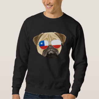 Chilean Flag Pug Dog Chile Pocket Trui