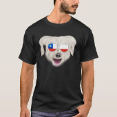 Chilean Flag Pyrenean Shepherd Dog Chile Pocket T-shirt (Voorkant)