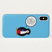 Chilean Flag Talking Ms. Penguin Case-Mate iPhone Case (Achterkant (horizontaal))