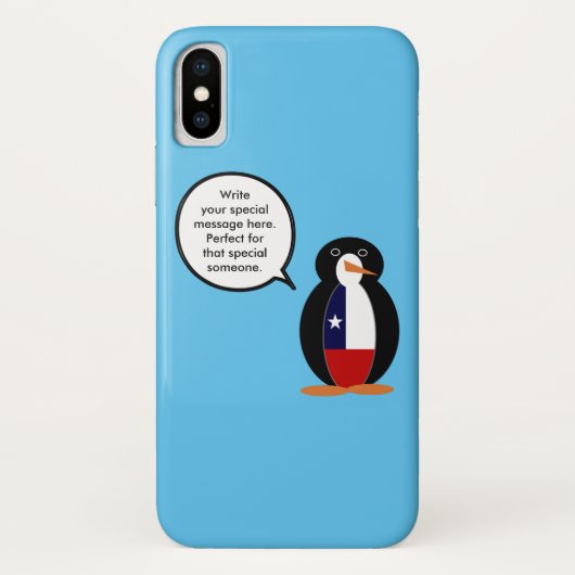 Chilean Flag Talking Ms. Penguin Case-Mate iPhone Case (Achterkant)
