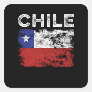 Chilean Flag Vierkante Sticker