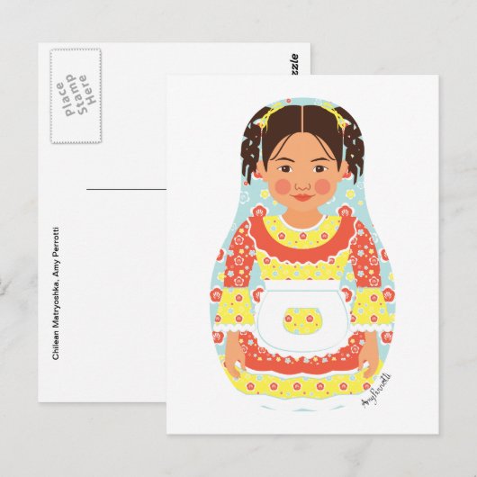 Chilean Matryoshka Briefkaart (Voorkant / Achterkant)