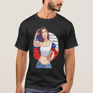 Chileens Meisje Latino Trots Chili Vlag Trots Chil T-shirt