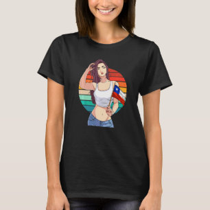 Chileens Meisje Latino Trots Chili Vlag Trots Chil T-shirt
