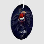  Chileens Roos Hair Tarantula in Santa Hat Ornament (voorkant)