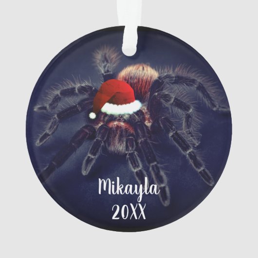  Chileens Roos Hair Tarantula in Santa Hat Ornament (achterkant)