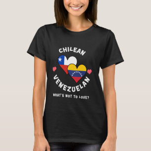 Chileens Venezolaans Wat Is Er Niet Leuk Hart Vlag T-shirt