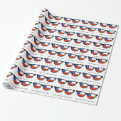 Chileense aangepaste tekst- en kleurcadeauomslag cadeaupapier (Uitgerold)