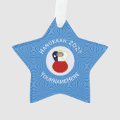 Chileense Angel Chanoeka Vlag gepersonaliseerd Ornament (achterkant)
