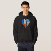 Chileense Argentijnse vlag hart Hoodie (Voorkant volledig)