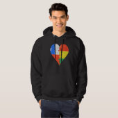 Chileense Boliviaanse vlag hart Hoodie (Voorkant volledig)