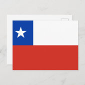 Chileense Briefkaart met vlag (Voorkant / Achterkant)