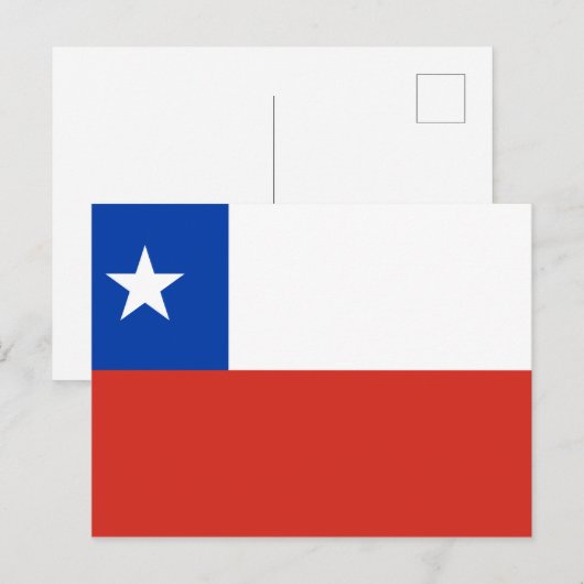 Chileense Briefkaart met vlag (Voorkant / Achterkant)