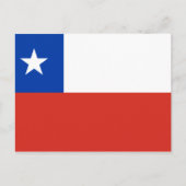 Chileense Briefkaart met vlag (Voorkant)