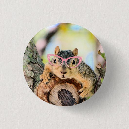 Chileense eekhoorn ronde button 3,2 cm (Voorkant)