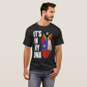 Chileense en Timorese Mix DNA-vlag T-shirt (Voorkant volledig)