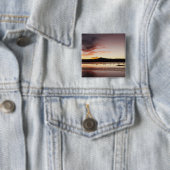 Chileense Flamingo Vierkante Button 5,1 Cm (In situ)