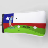 Chileense golfer golfheadcover (Voorkant)
