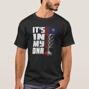 Chileense hispaniek in mijn DNA-patriot T-shirt