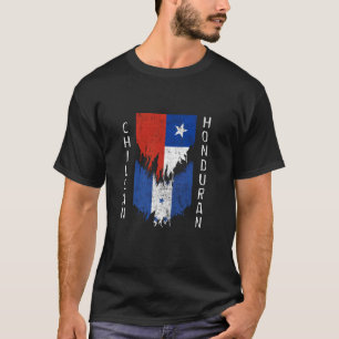 Chileense Hondurese vlaggen gescheurd Chili Hondur T-shirt