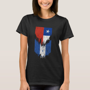 Chileense Hondurese vlaggen gescheurd Chili Hondur T-shirt
