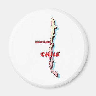 Chileense kaart magneet