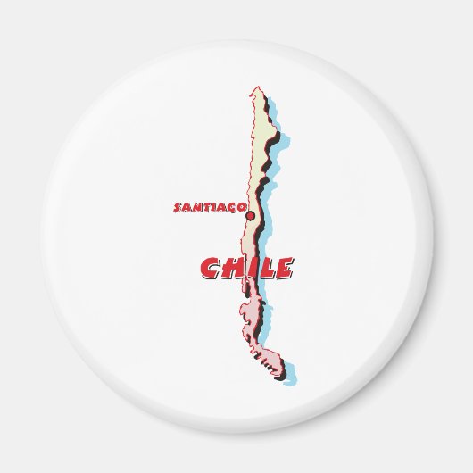 Chileense kaart magneet (Voorkant)