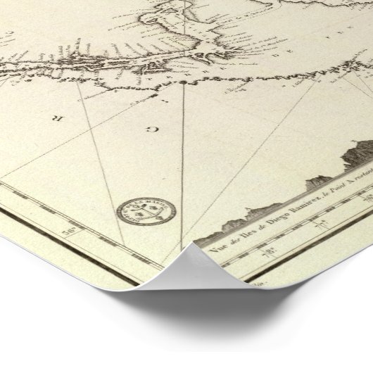 Chileense kaart poster (Hoek)