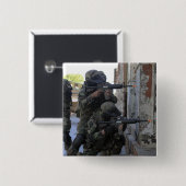 Chileense mariniers vierkante button 5,1 cm (Voorkant /achterkant)