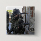 Chileense mariniers vierkante button 5,1 cm (Voorkant)