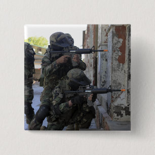 Chileense mariniers vierkante button 5,1 cm