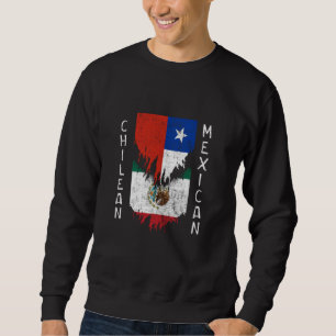 Chileense Mexicaanse vlaggen gescheurd Chili Mexic Trui