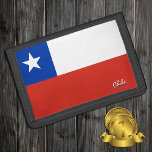 Chileense mode, Chileense patriotten / sport Drievoud Portemonnee<br><div class="desc">WALLETS: Chili en Chileense vlag mode - hou van mijn land,  reiscadeaus,  verjaardag van opa,  nationale patriotten / sportfans</div>