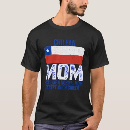  Chileense moeder chili vlag voor moederdag T-shirt (Voorkant)