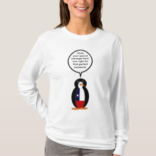 Chileense pratende mevrouw Pinguïn gepersonaliseer T-shirt