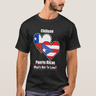 Chileense Puerto Ricaanse Hart Vlaggen Wat Is Er N T-shirt