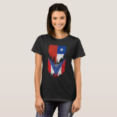 Chileense Puerto Ricaanse vlaggen gescheurd Chili  T-shirt (Voorkant volledig)