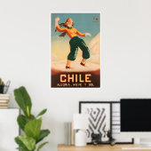 Chileense Ski Poster Chileense Reis Kunst Geluk Sn (Thuiskantoor)