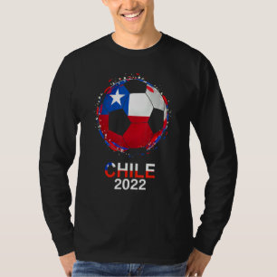 Chileense vlag 2022 Supporter Chileense voetbalplo T-shirt