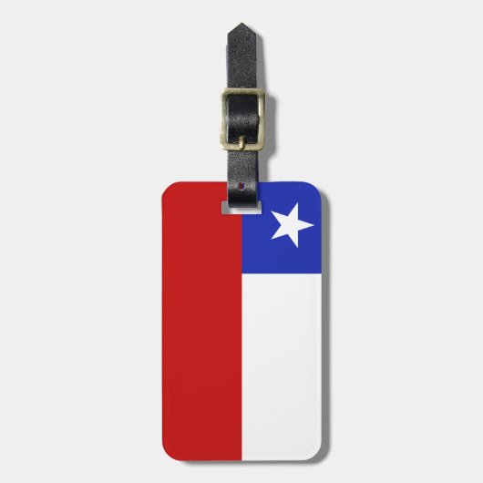 Chileense vlag bagagelabel (Voorkant verticaal)
