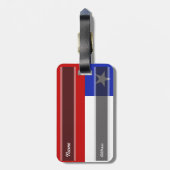 Chileense vlag bagagelabel (Achterkant verticaal)