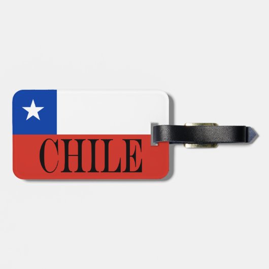 Chileense vlag bagagelabel (Achterkant horizontaal)