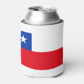Chileense vlag blikjeskoeler (Blikje Voorkant)