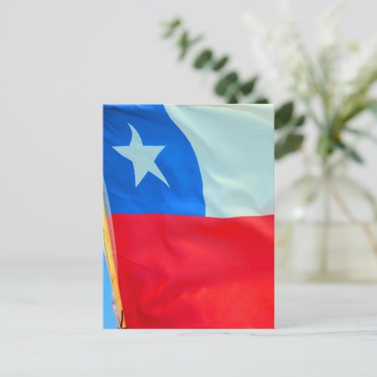 chileense vlag briefkaart (Staand voorkant)