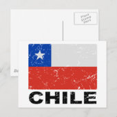 Chileense  vlag briefkaart (Voorkant / Achterkant)