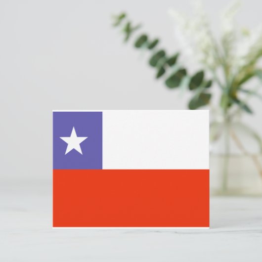 Chileense vlag briefkaart (Staand voorkant)