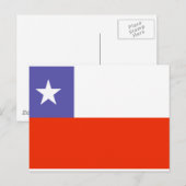 Chileense vlag briefkaart (Voorkant / Achterkant)